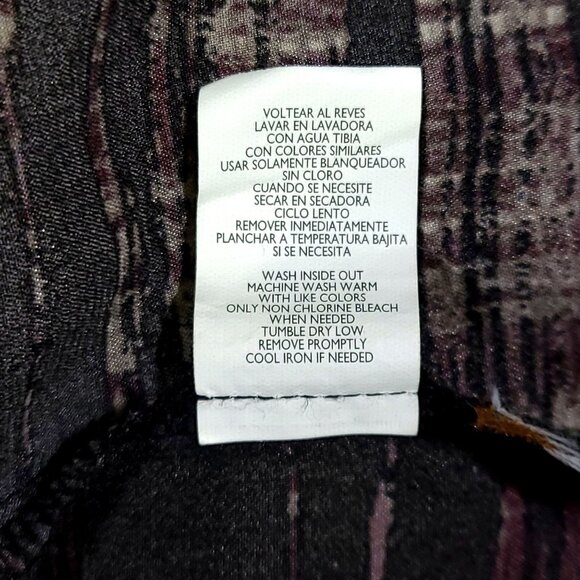 Daisy Fuentes Moda - Women's Size L - Short Sleeve Blouse - Black And Purple - Picture 5 of 10